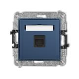 MINI Mechanizm gniazda telefonicznego pojedynczego 1xRJ11, 4-stykowy, beznarzędziowe navy blue