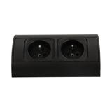 Gniazdo meblowe bez wyłącznika 2x2P+Z czarne OR-AE-1303/B ORNO