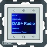 Berker Q.1/Q.3/Q.7 Q.x Radio Touch podtynkowe DAB+ Bluetooth biały aksamit  30846089 HAGER