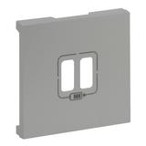 NILOE STEP - GNIAZDO USB 3A TYP A+A - PLAKIETKA KOLOR ALUMINUM, Legrand