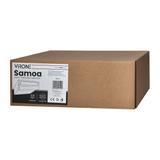 Skrzynka na listy przelotowa SAMOA ze stali nierdzewnej, z zamkiem bębenkowym, inox