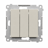 Simon 54 Łącznik potrójny szybkozłączka kaszmir mat DW31.01/42