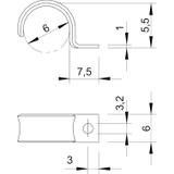 WN 7855/A, UCHWYTY DO PRZEW.OC+CHROM.6MM