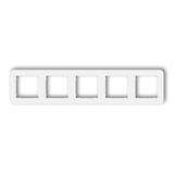 MINI Ramka uniwersalna pięciokrotna zaokrąglona z tworzywa biały