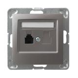 IMPRESJA Gniazdo telefoniczne pojedyncze - kolor tytan