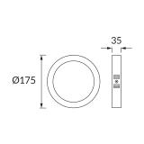 Oprawa sufitowa LED EDOR LED C 12W BLACK CCT