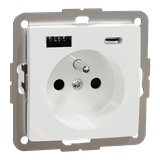 Gn. 2P+PE z USB A+C 3A (z.bezgw.), białe
