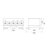 Złączka przelotowa gwintowana na szynę AL/CU 120A 5x(2,5-35)mm2 WLZ35/5x35/sssnZ-szary niebieski zie