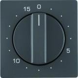 BERKER Q.X Płytka czołowa z pokrętłem Regulator do łącznika czasowego 0-15 min antracyt aksamit 1632