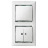 VALENA ŁĄCZNIK SCHODOWY PODWÓJNY PODŚWIETLANY KREM 10AX-250~, Legrand