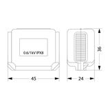 MZGEL45 Mufa z żelem / 45*37*24mm GELEBOX, IPX8, 0,6/1kV 39.45 OPATÓWEK