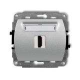 TREND Mechanizm gniazda pojedynczego HDMI 2.0 srebrny metalik