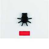 BERKER K.1 Klawisz z czerwoną soczewką i wypukłym symbolem światło biały 16517109 HAGER