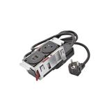 INCARA: DISQ'IN - 2P+Z / USB A+C - 2,0 M-CZARNY, Legrand