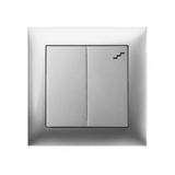 ŁPT SENTIA 2x schodowy srebro połysk     IP 20