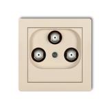 DECO Mechanizm gniazda multimedialnego 3F DATA (UPC) beżowy