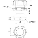 V-TEC TB32 Dławik kablowy, rozdzielny