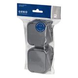 Gniazdo podwójne natynkowe 2x2P+Z, bryzgoszczelne z klapką, pionowe B2, IP54, NT-6B2/P, szary OR-OE-7806/V/G ORNO