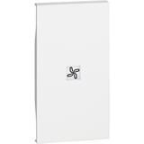 LIVING NOW - KLAWISZ Z OKIENKIEM PODŚWIETLENIA  WENTYLACJA  - 2 MODUŁY - BIEL, Bticino