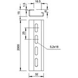 2064 GTPL, SZYNY NOŚNE DŁ.2M.PERF.OC+CHROM
