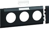 tehalit.WA Maskownica potrójna z polem opisowym ABS bezhalogenowy grafit GB080319011 HAGER