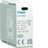 SPD Moduł T1+T2 MOV 1P L-N Iimp=12,5 kA In=12,5kA Imax=50kA Up?1,2kV SPA090 HAGER