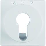 BERKER Q.x Płytka czołowa do łącznika żaluzjowego na klucz biały aksamit 15066089 HAGER