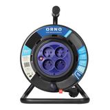 Przedłużacz bębnowy, 4 gniazda 2P+Z, kabel PVC H05VV-F 3x1,5mm2, długość 25m, stałe gniazda, termik,