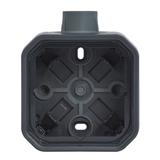 NOWE PLEXO - PUSZKA NATYNKOWA POJEDYNCZA Z PRZEPUSTEM KABLOWYM PG20 ANTRACYT