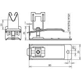 Wspornik dachowy do płytek dach. 8-18 mm, stal nierdzewna NIRO