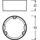 Ramka do montażu powierzchniowego Opraw DOWNLIGHT Slim DN105 4058075079151 LEDVANCE
