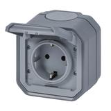 NOWE PLEXO - GN. SCHUKO 2P+Z ZACISKI AUTO KOMPLET NATYNKOWY 16 A-250V SZARE 069730L LEGRAND
