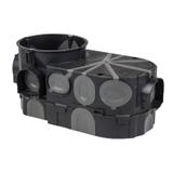 E550 ,  Puszka podtynkowa szeregowa do elektroniki, z membranami przebiciowymi O 60mm, czarna