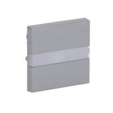 FUTURE Klawisz z polem opisowym Z pryzmatem do równomiernego podświetlenia opisu aluminiowo srebrny