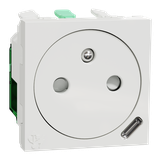 Gniazdo z USB C 10,5W Unica białe NU301518E Schneider