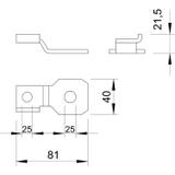 484, ŁAPKA PRZYŁĄCZOWA ŚRUBA M24