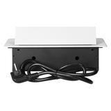 Gniazdo meblowe wpuszczane w blat z płaskim frezowanym rantem i przewodem 1,5m, 3x2P+Z (Schuko), bia