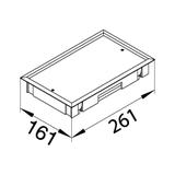 tehalit.VE-EE Pokrywa pełna płytki montaż E04 147X247 5mm stal szary PA BDE04057011 HAGER