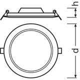 Oprawa DOWNLIGHT SLIM DN155 12W 6500K WT IP20