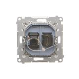 Simon 55 Gniazdo HDMI+RJ45 kat.6 Aluminium mat