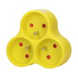 Rozgałęźnik 3x2P+Z limonkowy OR-AE-13134/L ORNO