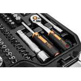 Klucze nasadowe 1/2", 1/4" , zestaw 82 szt., CrV