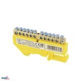 LISTWA ZACISKOWA NA SZYNĘ 6x9 12-TOROWA ŻÓŁTA