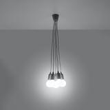 Sollux Lampa wisząca DIEGO 5 szara SL.0577