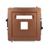 DECO Mechanizm gniazda multimedialnego pojedynczego bez modułu (standard Keystone) brązowy metalik
