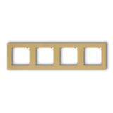 MINI Ramka uniwersalna poczwórna z tworzywa złota