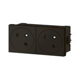 Mosaic - Gniazdo 2x2P+Z 16A - 250 V Zespolone Przekręcone Pod Kątem 45O - Zaciski Automatyczne - 079192L LEGRAND