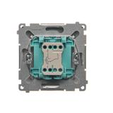 Simon Basic Łącznik schodowy z podświetleniem LED 10A 250V szybkozłączka stal inox BMW6L.01/21 KONTAKT