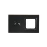 Simon 54 Touch Panel dotykowy S54 Touch 2 moduły 2 pola dotykowe poziome + 1 otwór na osprzęt S54 zastygła lawa DSTR220/73 KONTAKT