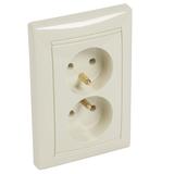 VALENA GNIAZDO PODWÓJNE 2X2P+Z KREM 16A-250V~, Legrand